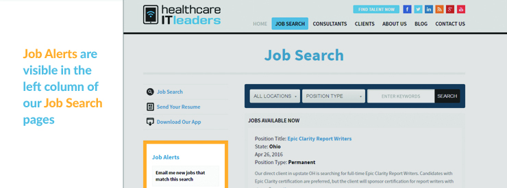 Healthcare IT Leaders Job Alerts A