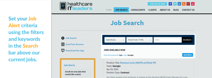 Healthcare IT Leaders Job Alerts B